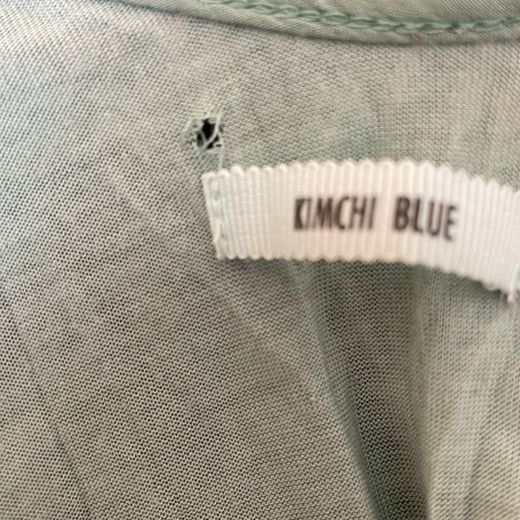 Kimchi Blue sea foam green lace detail ruffle peplum top - Picture 5 of 7